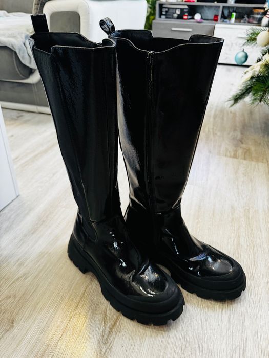 Дамски ботуши от висококачествена еко кожа