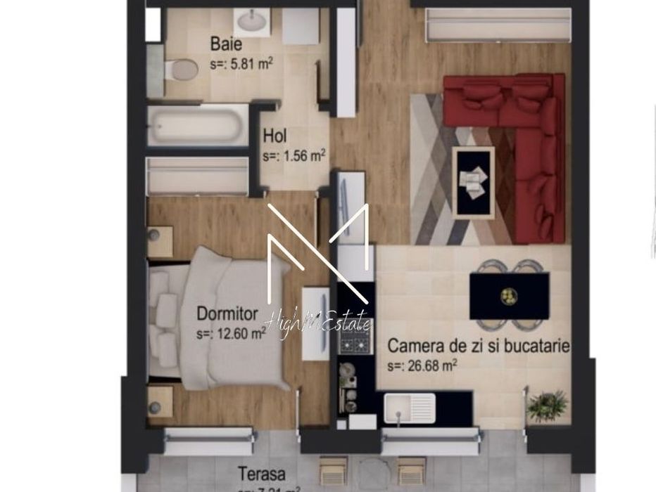 Apartament tip studio | Casa Nobel | Vedere | Boxa Inclusa