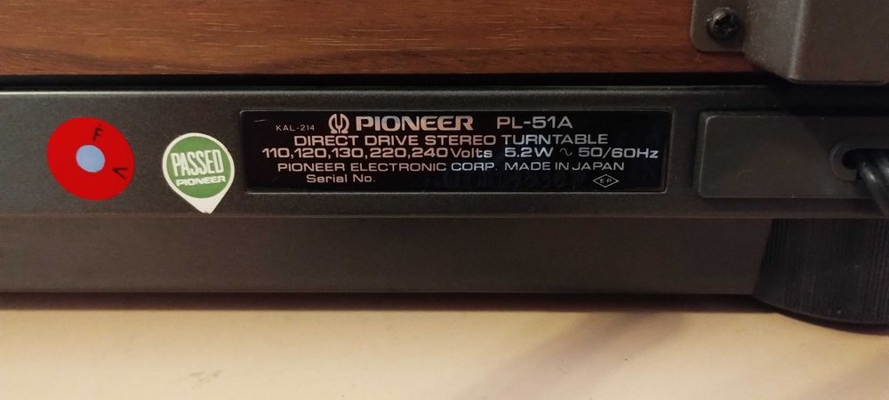 pickup Pioneer PL51A pt discuri vinil