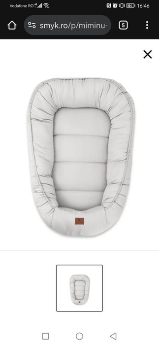 MimiNu, Soft, babynest, 0-12 luni, gri