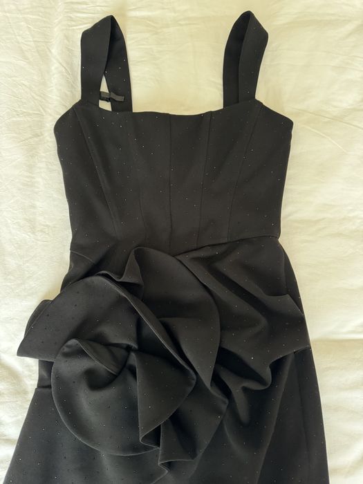 Черна официална рокля с корсет Cliche