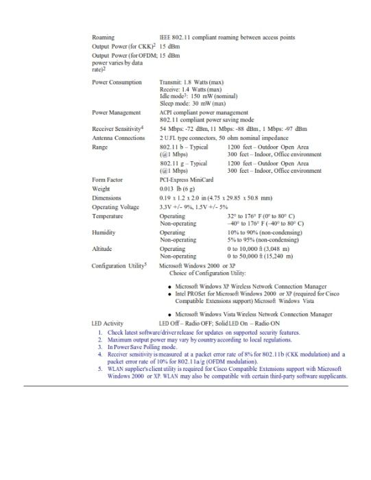 Placa wireless -IntelPro Wireless 3945ABG