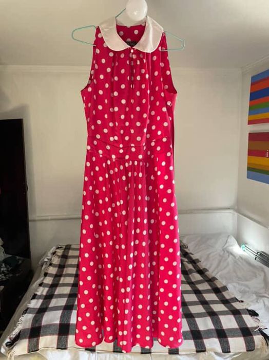 Платье в горошек Gray cat - розовое