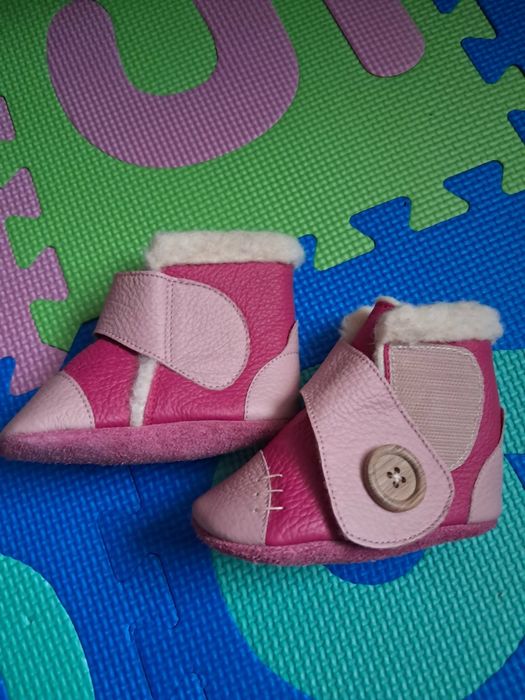 Cizme din piele naturala, talpa din piele antiderapanta,Liliputi