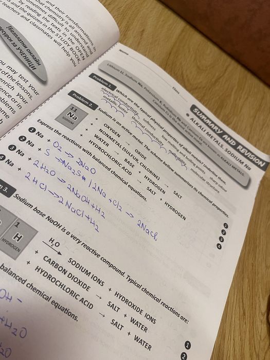 Учебна тетрадка по химия на английски език за 9. Клас, издателство NOVI ZNANIA