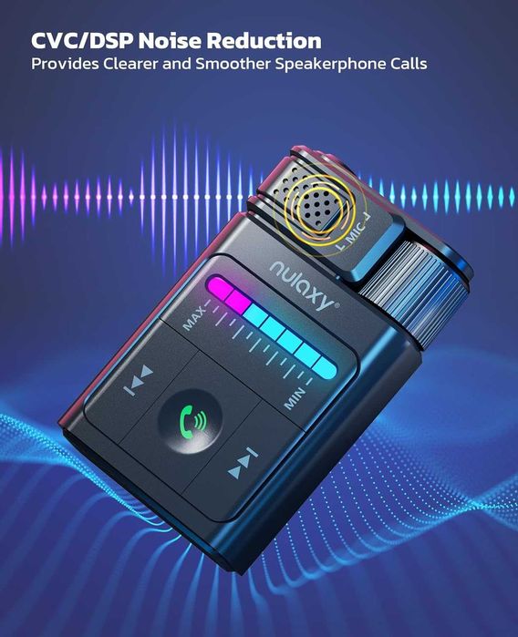 Nulaxy BR06 AUX-Bluetooth приемник за автомобил с 3.5мм аудио свързаност