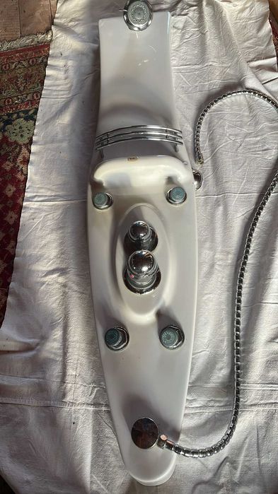 Set dus cu hidromasaj montaj perete stare buna folosit baie de oaspeti