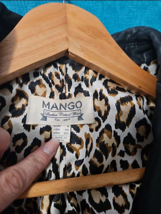 Geaca piele naturala Mango S XS