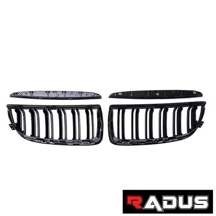 Grile nari duble BMW E90 E91 Non FL negru lucios, piano