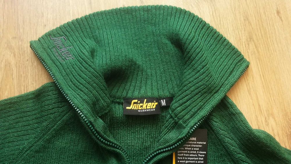 Snickers 2905 1/2 Zip WOOL Sweater размер M пуловер 100% Вълна - 2412