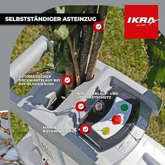 Tocătoare electrică de grădină IKRA ILH 3000 A, 3.000 W