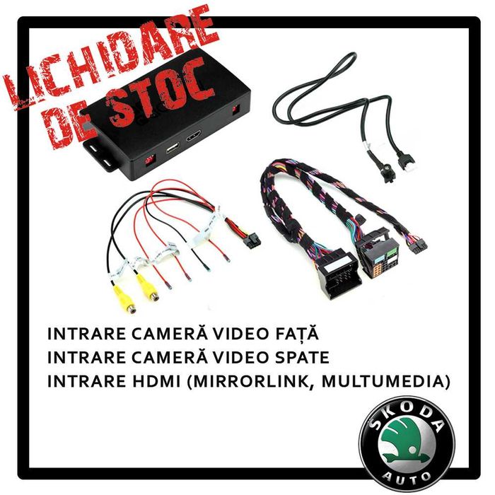 Interfata Video  camera parcare fata-spate ( 2 camere pe ecranul OEM)