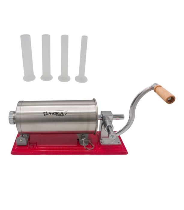 Aparat pentru umplut carnati 4 KG orizontal din inox 4 palnii incluse