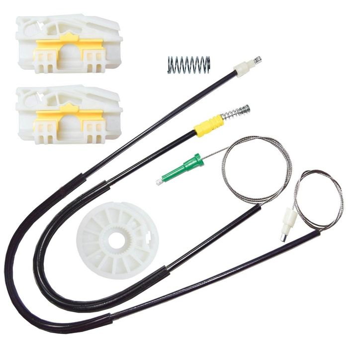 Kit macara geam stanga Vw Sharan (7M), 04.2000-04.2010, Seat Alhambra (7V8/7V9) 04.1996.06.2010, Ford Galaxy (WGR) 05.1995-04.2006 fata stanga, cablu, role, suporti