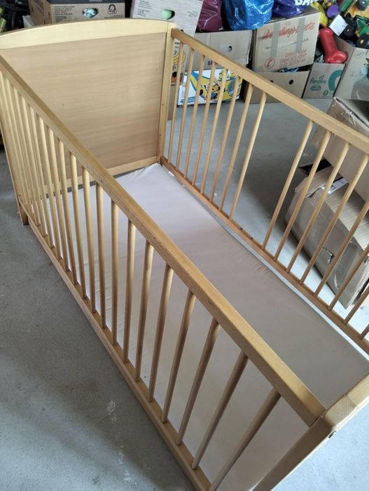 Pat copii din lemn