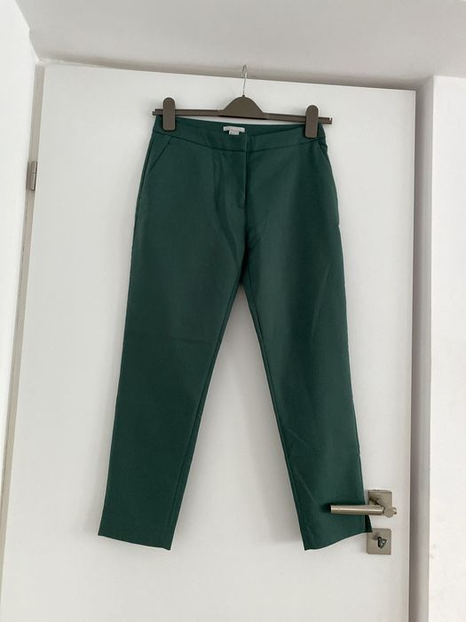 Pantaloni eleganti verde inchis marimea 36