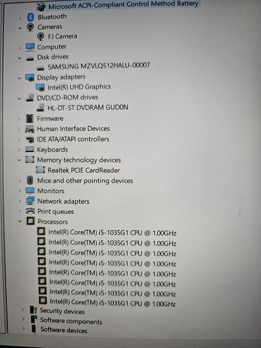 Laptop Fujitsu model a3510 I5 gen 10 16 giga ram 512 ssd