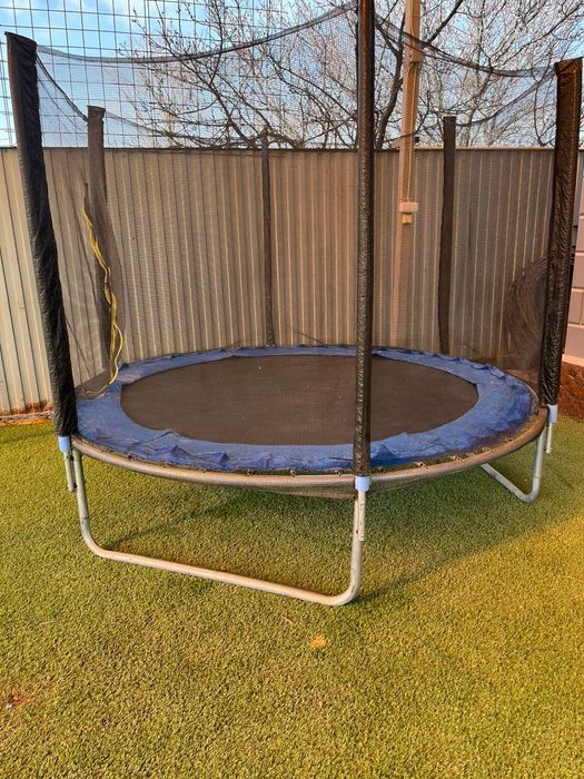 Синий Батут с Сеткой