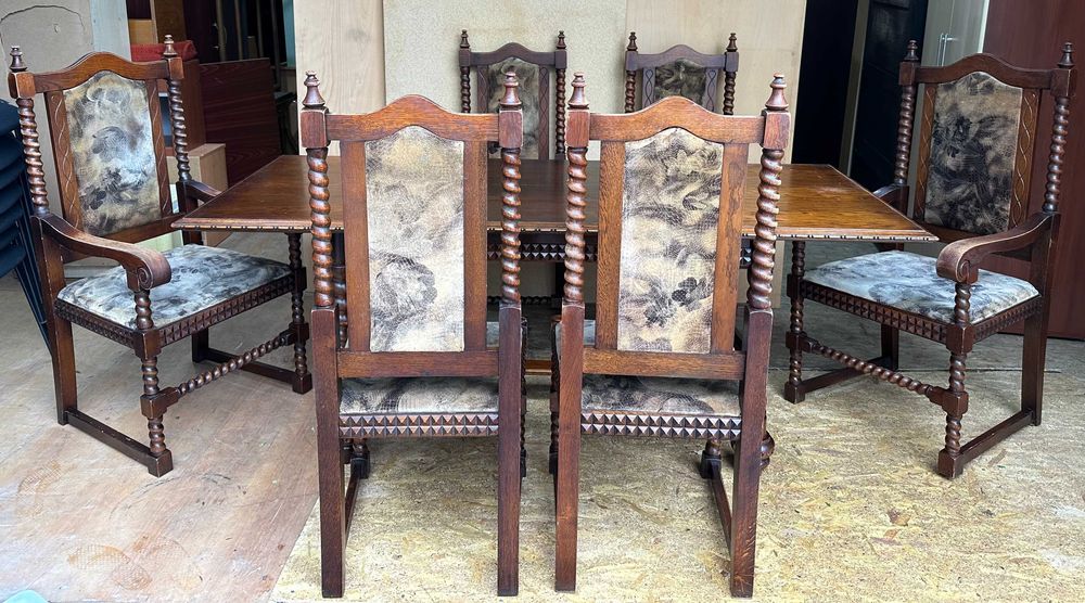 4 buc Scaun Vintage din lemn masiv sculptate stil Baroc