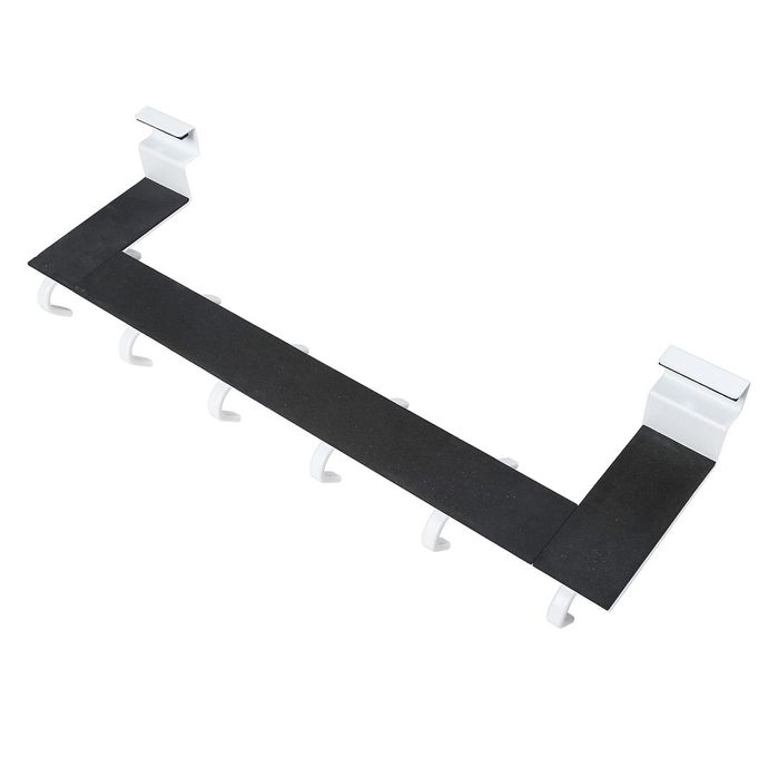 Set 2 suporturi usa cu 6 carlige metalice pentru haine prosoape