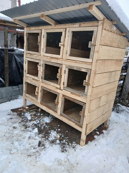 Cușcă de iepuri 9 boxe