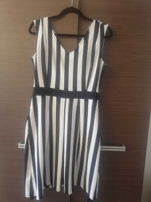 Rochie dungi alb/albastru, 40