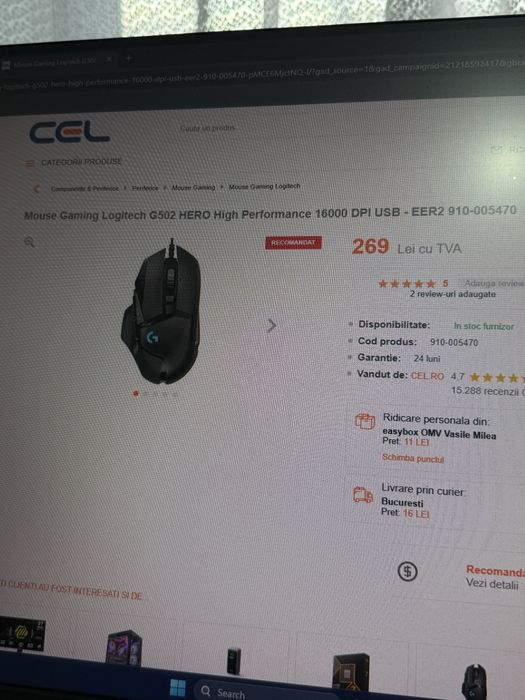 Mouse Gaming Logitech