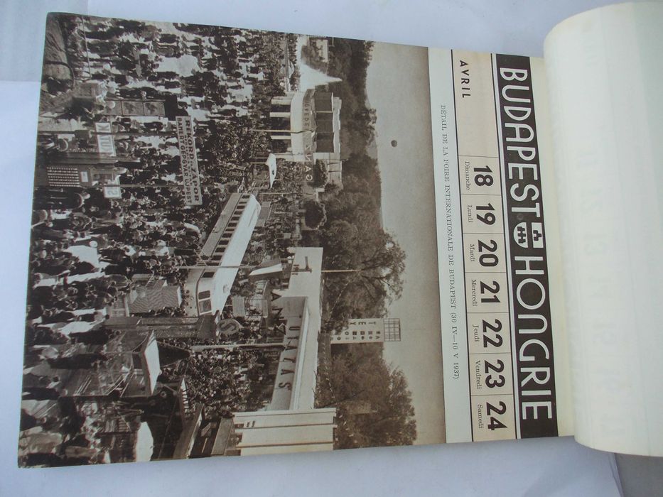 Calendar vechi Budapest 1937