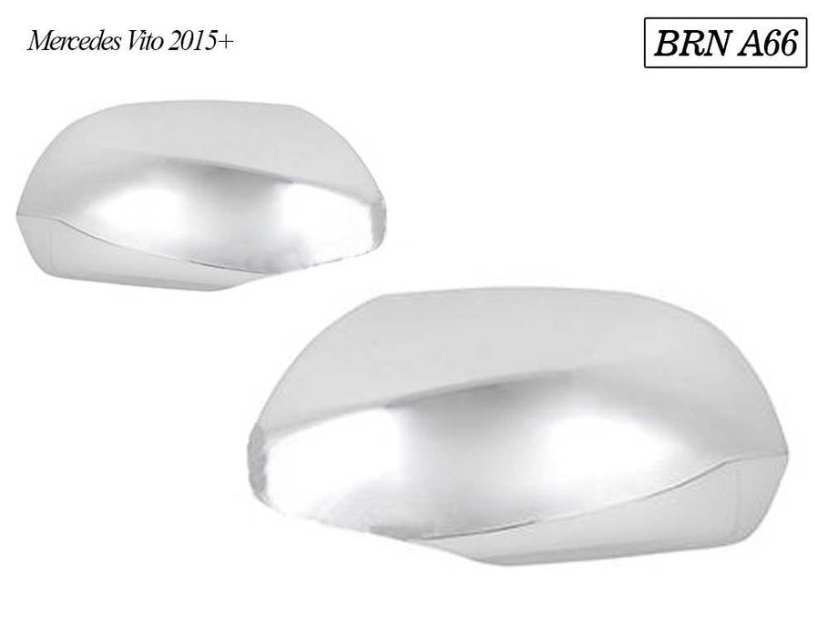 Хромирани капаци за огледала бусове на Mercedes, VW, Renault и Ford