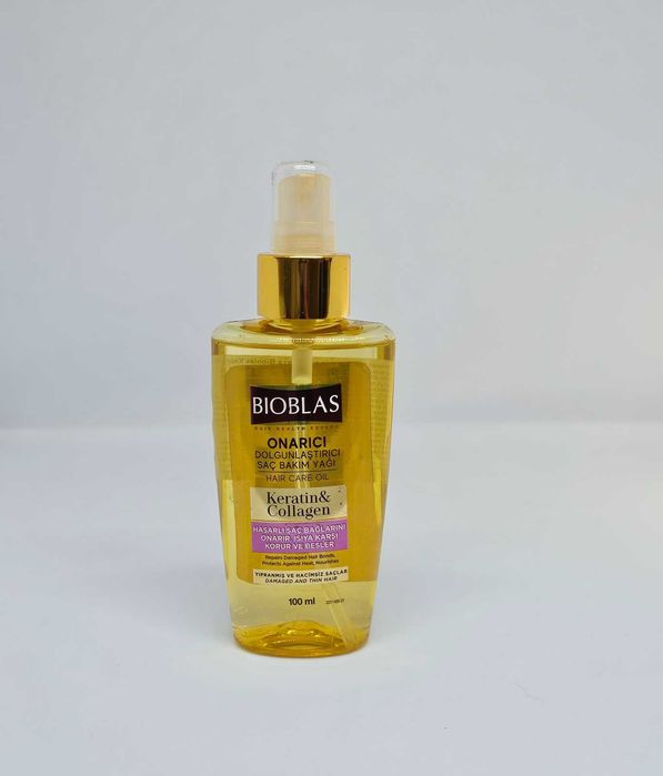Bioblas – Възстановяващо масло за коса с кератин и колаген 100ml