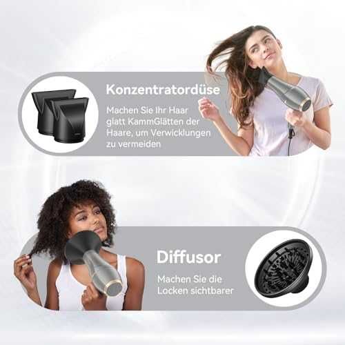 CONFU йонен сешоар 2300W с дифузер и концентратор