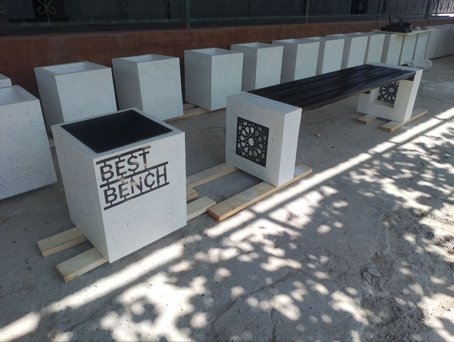 Бетоны скамейка урна вазон кашпо