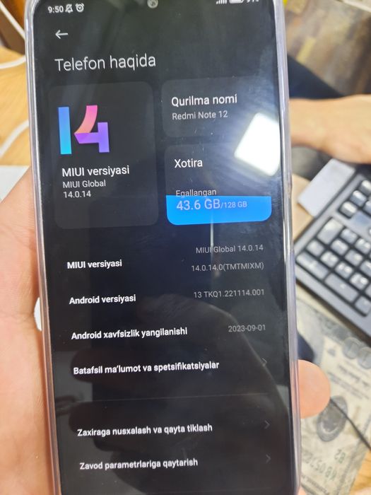 REDMI NOT 12 6+2 /128