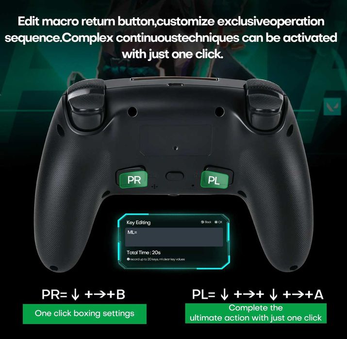 Controller wireless CM-620 – Hall Effect – PS4 / Switch / PC / Telefon