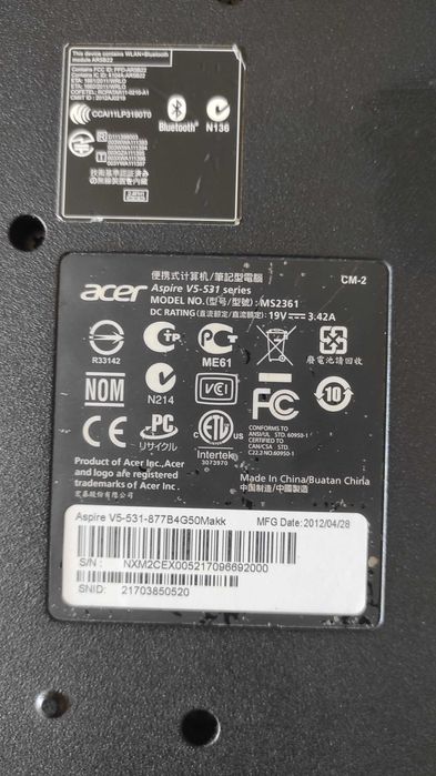 Лаптоп Acer Aspire V5-531 ProBook