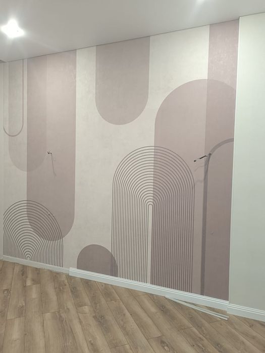 Поклейка обоев галтел закатка