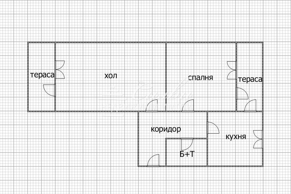 Двустаен ТУХЛЕН апартамент - кв.Център