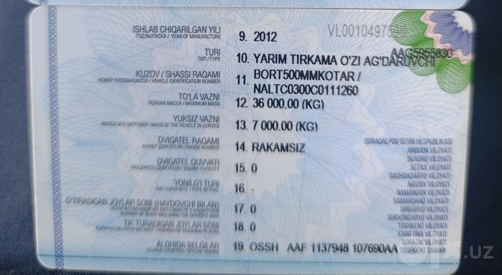Тонар притсеп марал туретски