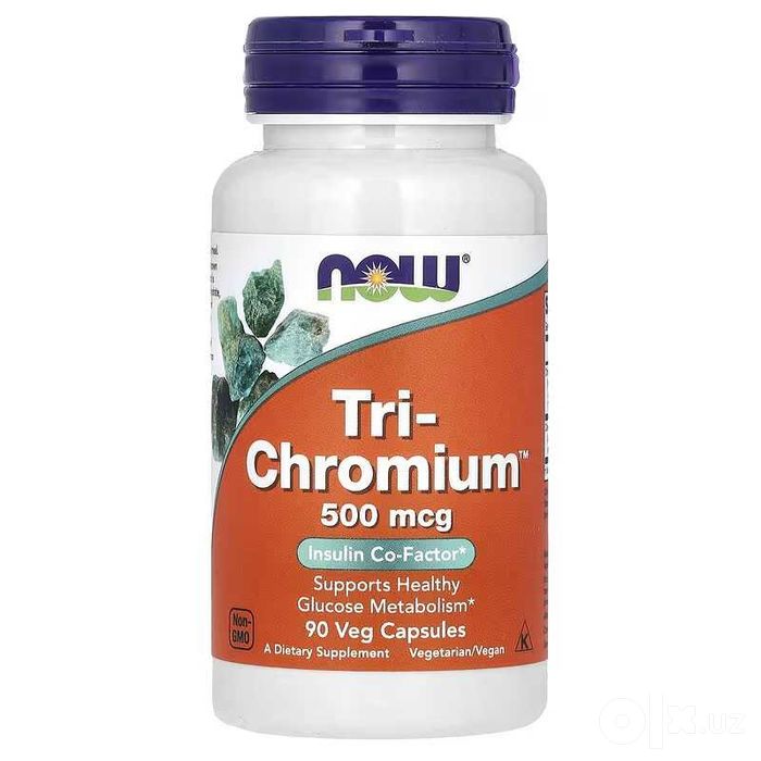 NOW Foods Tri-Chromium Tri Chromium Chrom хром 500 мкг, 180 капсул