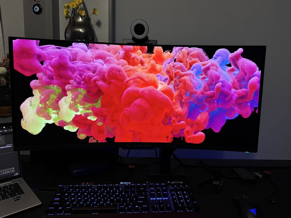 Гейминг монитор Dell Alienware - AW3423DWF, 34'', 165Hz, 0.1ms