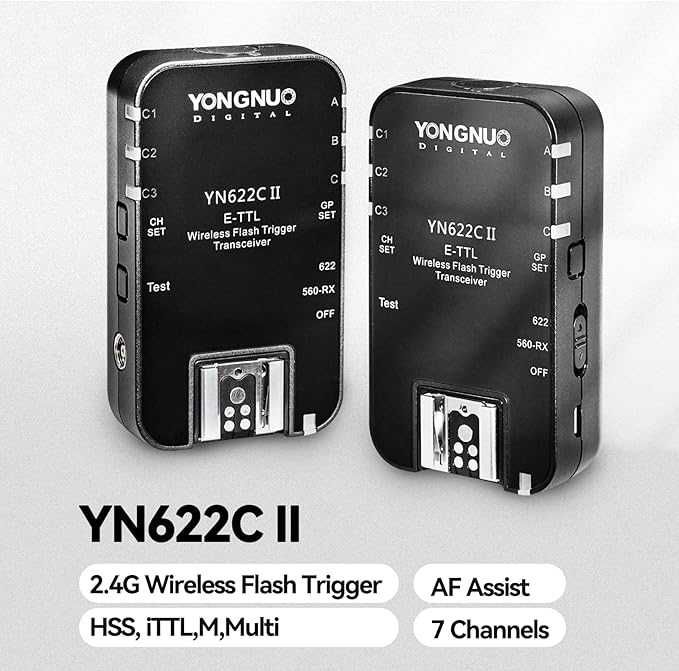 1x YN622C II YONGNUO digital wireless FLASH TRIGGER  1/8000s за Canon