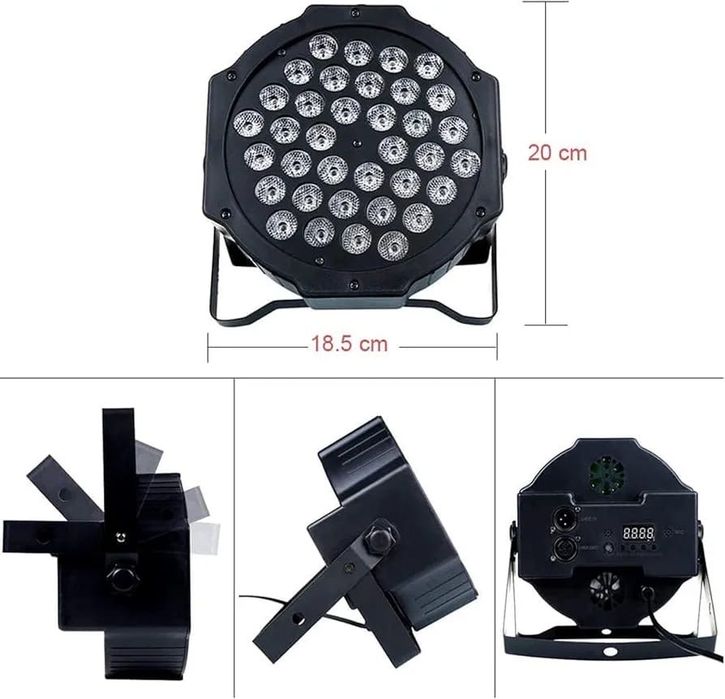 Set 2 par light 72W RGB DMX lumini scena/petreceri/disco/dj