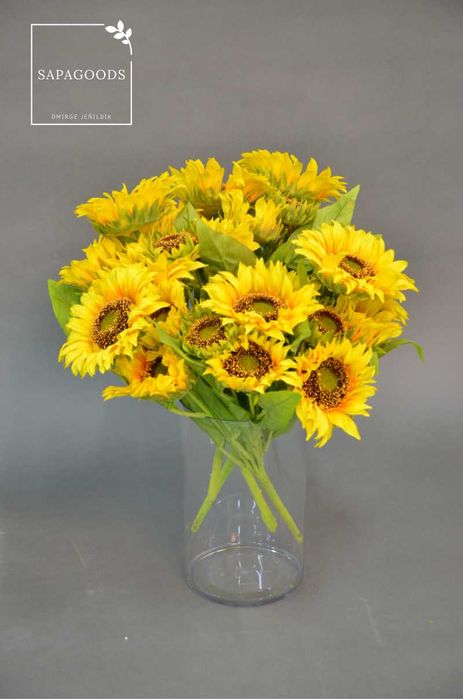 Подсолнух 42см 6 бутонов 1шт