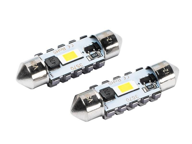 диодни крушки festoon 12v 1x 3570 smd csp 39мм canbus 2бр/к-т ...