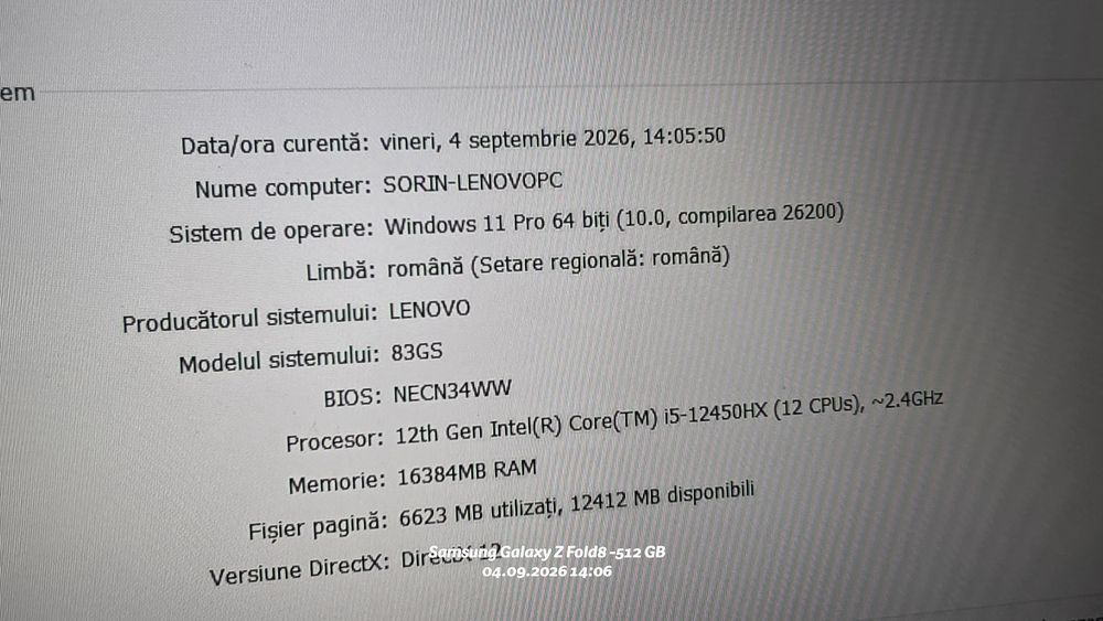 Laptop Gaming Lenovo 15.6 inch 144hz / Intel Core i5 gen.12 / 16 gb ram / 1 TB SSD / GeForce Rtx 4060