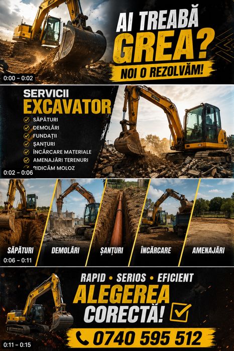 Mini Buldo Excavator de inchiriat TULCEA
