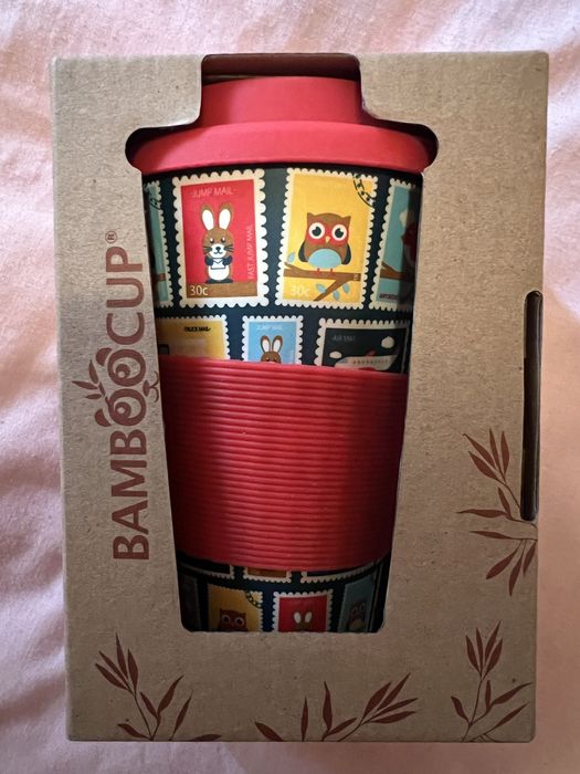 Еко чаша от бамбук (чисто нова, в кутия) - 400ml