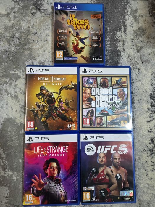 Playstation 5 Slim Disc + 2 Джойстика +  5 Бонус Игри