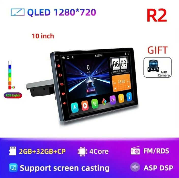 Navigatie QLED auto 10 inch VW Audi Skoda Seat  Skoda BMW Mercedes