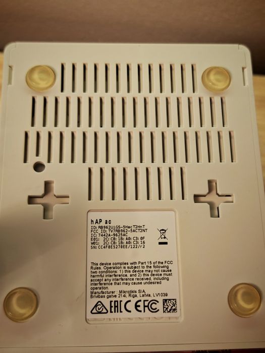 Router Access Point Wireless MikroTik hAP AC RB962UiGS-5HacT2HnT